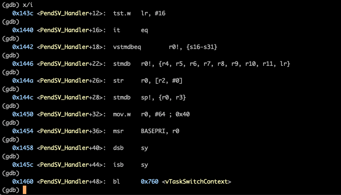 ARM Cortex-M RTOS Context Switching